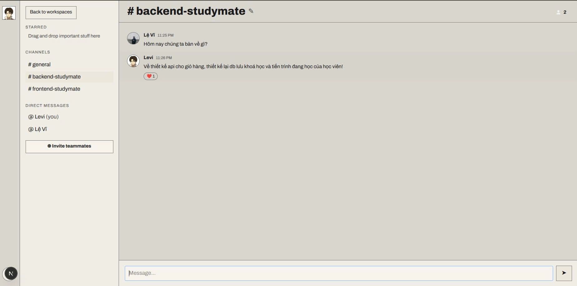 Real-time Channel Chat
